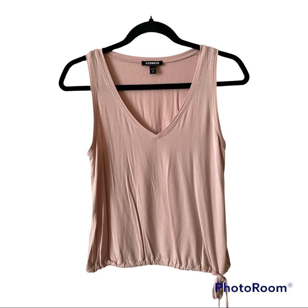 Express Women’s V Neck Tie Banded Bottom Tank Top Size XS